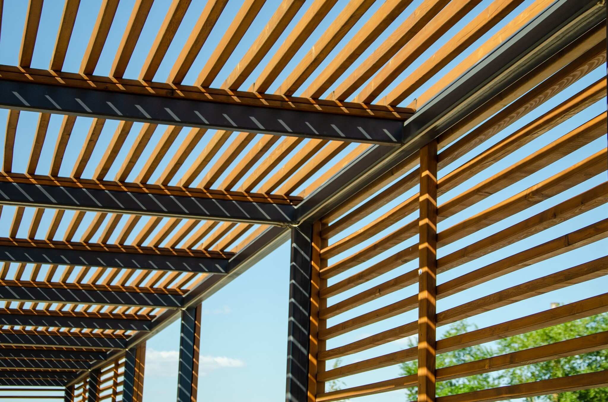 wooden pergola